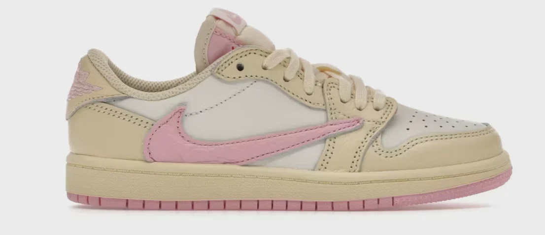 Jordan Jordan 1 Retro Low OG SP Travis Scott Shy Pink (PS) - Size US Y 2.5
