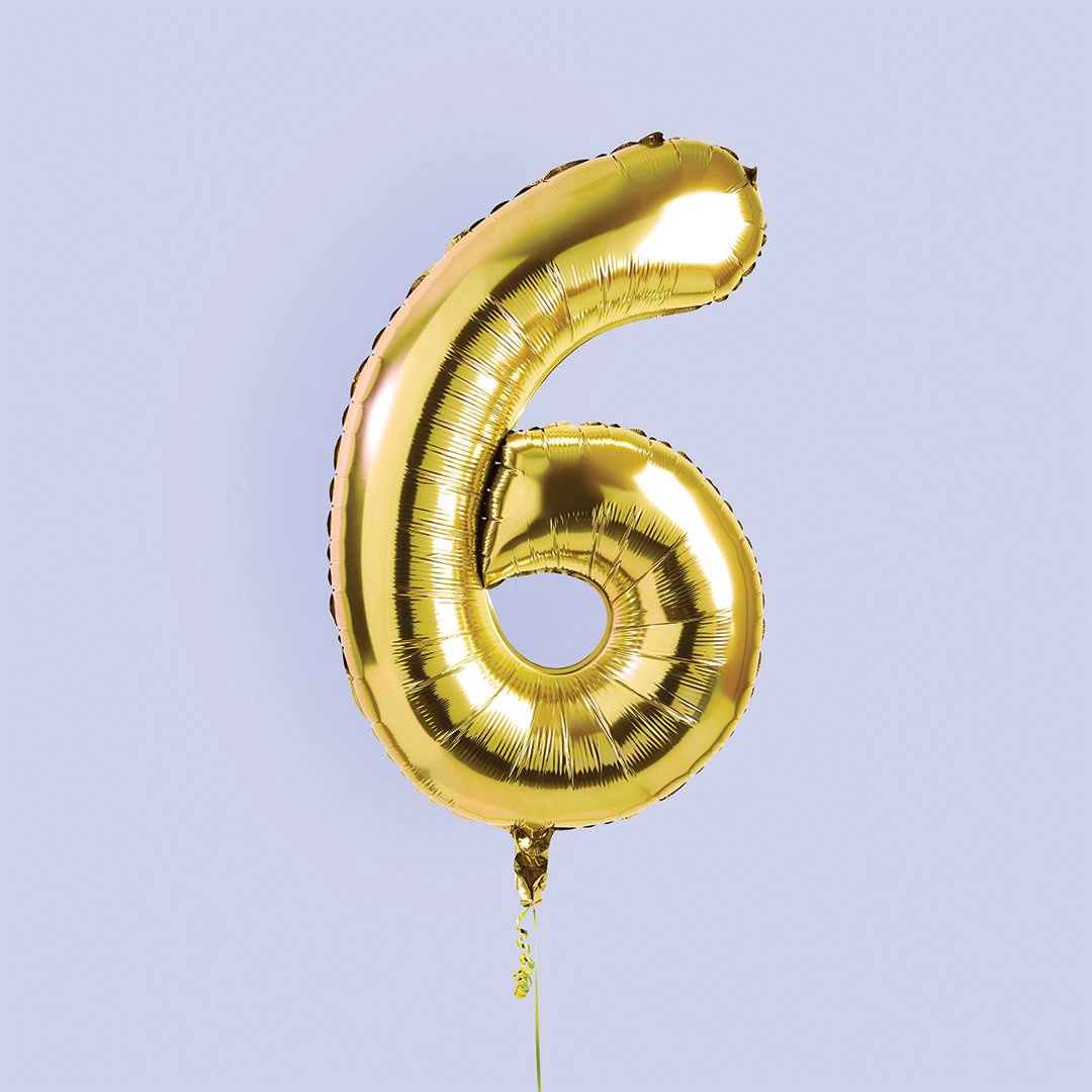 Hootyballoo - Gold Number Foil 34" Balloon
