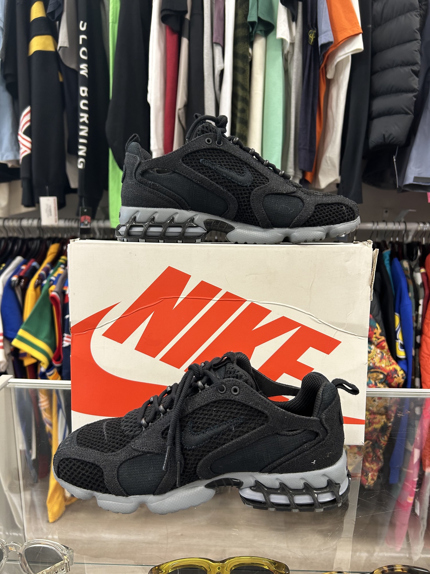 Nike Air Zoom Spiridon Cage 2 Stussy Black - Pre-Owned 2