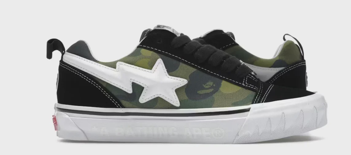 Vans Vans Knu Skool Bape Camo Green - Size US M 8.5