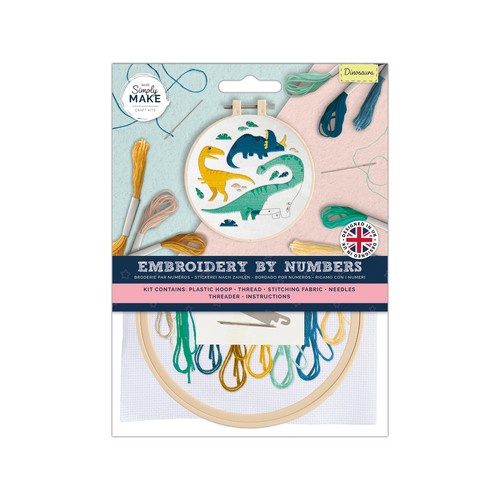 Simply Make - Embroidery By Numbers Kit