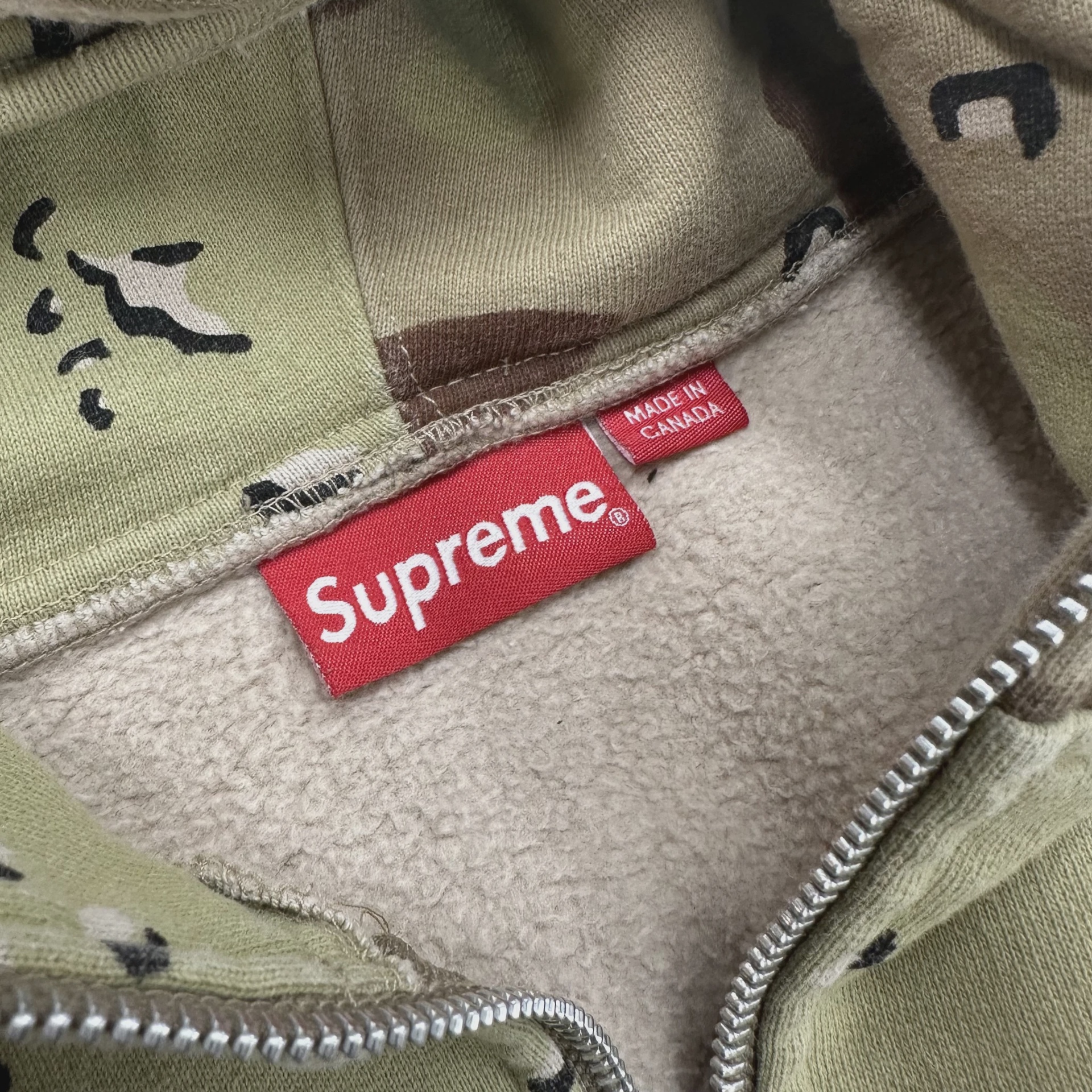 Supreme Small Box Facemask Zip Up Hoodie Camo  • Pre-Owned [0940] 4