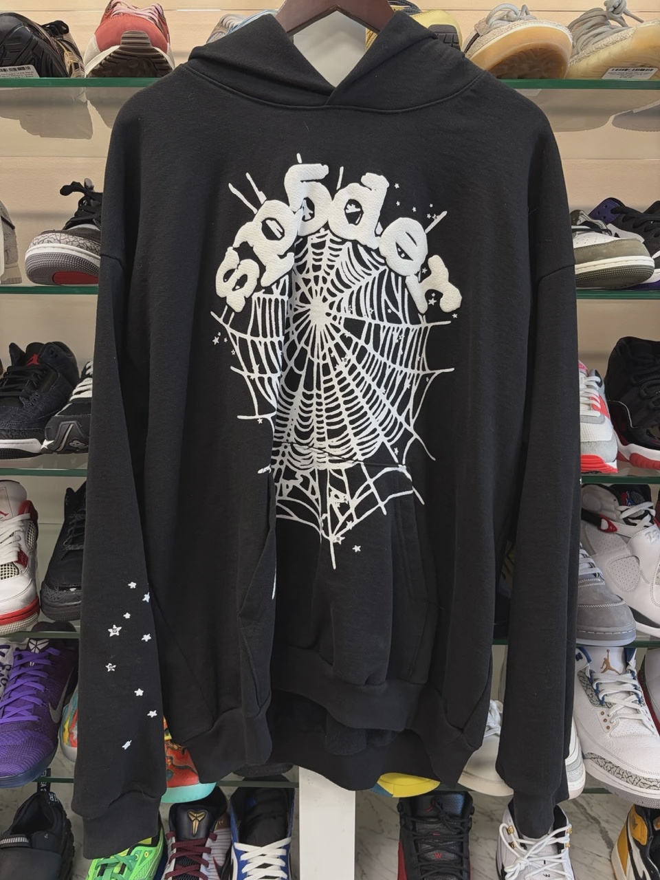 Sp5der OG Web Hoodie Black • Pre-Owned [2617] 2