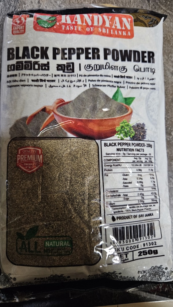 Kandiyan Black Pepper Powder 250g