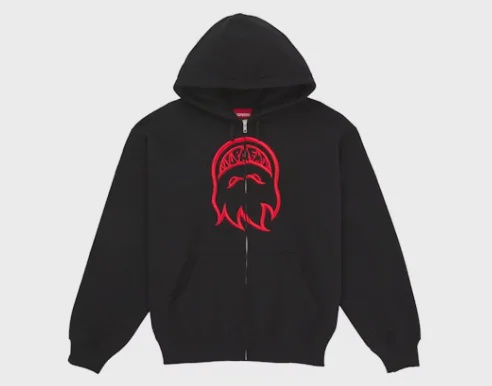 Supreme Supreme Spitfire Zip-Up Hooded Sweatshirt Black - Size M