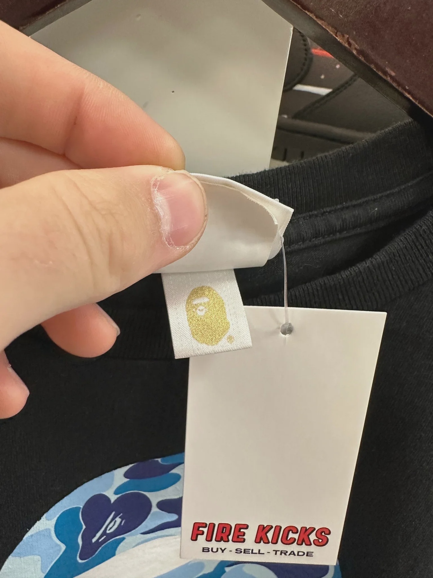 Bape Blue Ape Head Tee Black  • Pre-Owned [6321] - photo 7