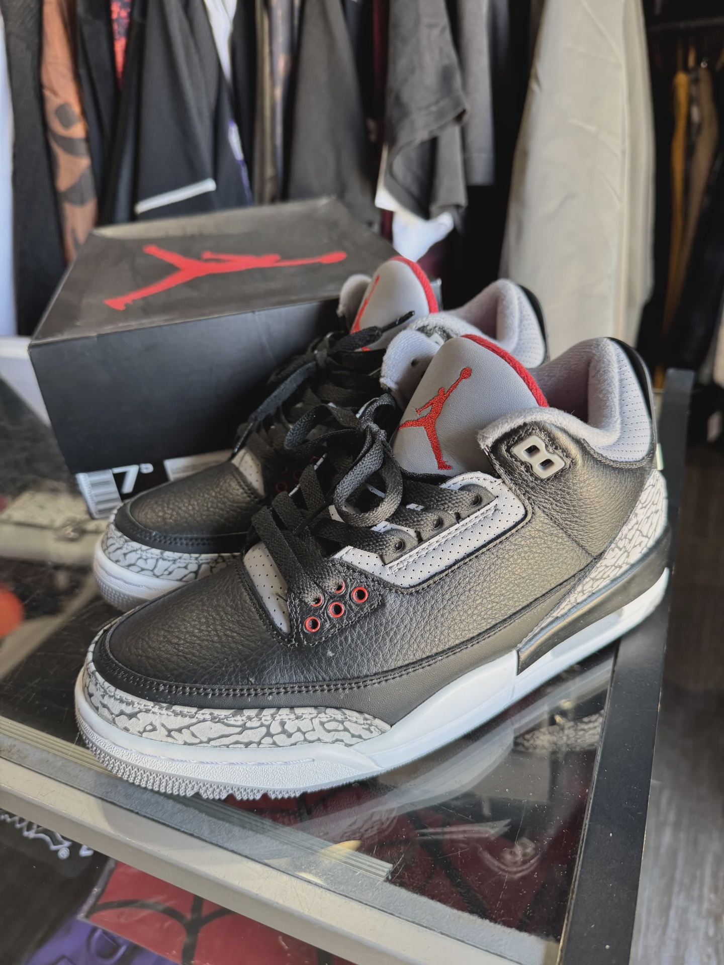 Jordan Air Jordan 3 Retro Black Cement (2018) - Size US M 7.5