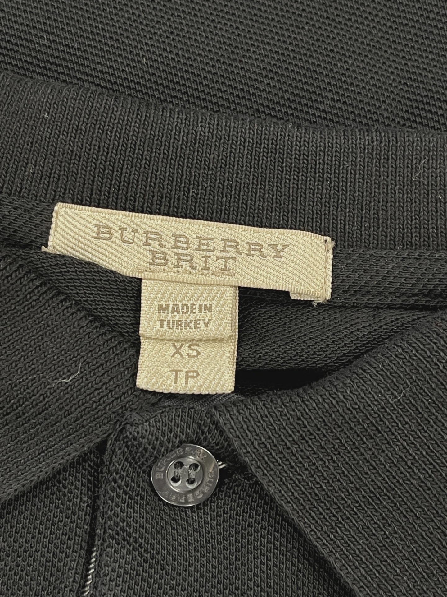 Burberry Brit Men's Cotton Piqué Polo Shirt blk • Pre-Owned [2316] 4