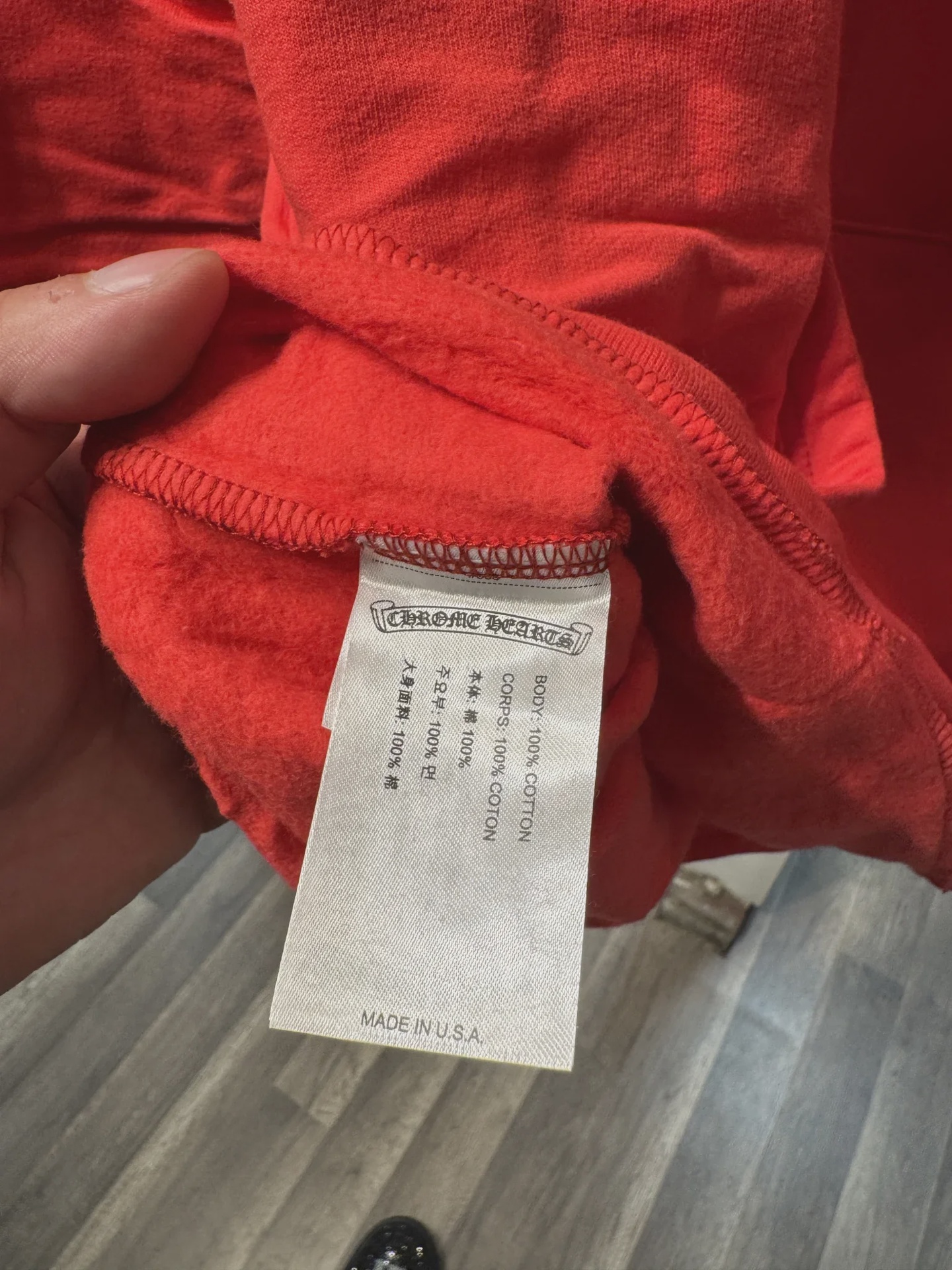 Chrome Hearts Scroll  Red Hoodie  • Pre-Owned [9970] - photo 3