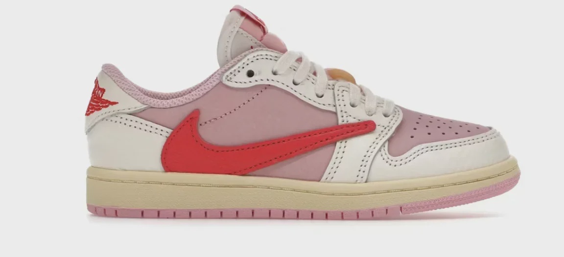 Jordan Jordan 1 Retro Low OG SP Travis Scott Sail Tropical Pink (PS) - Size US Y 3