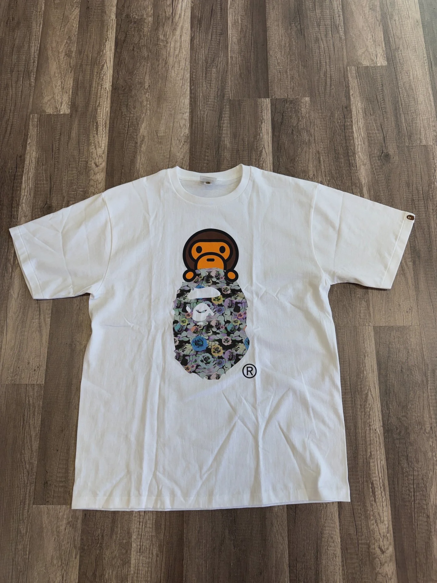 BAPE A Bathing Ape Floral Camo College Tee XL • Brand New [9648] - photo 1