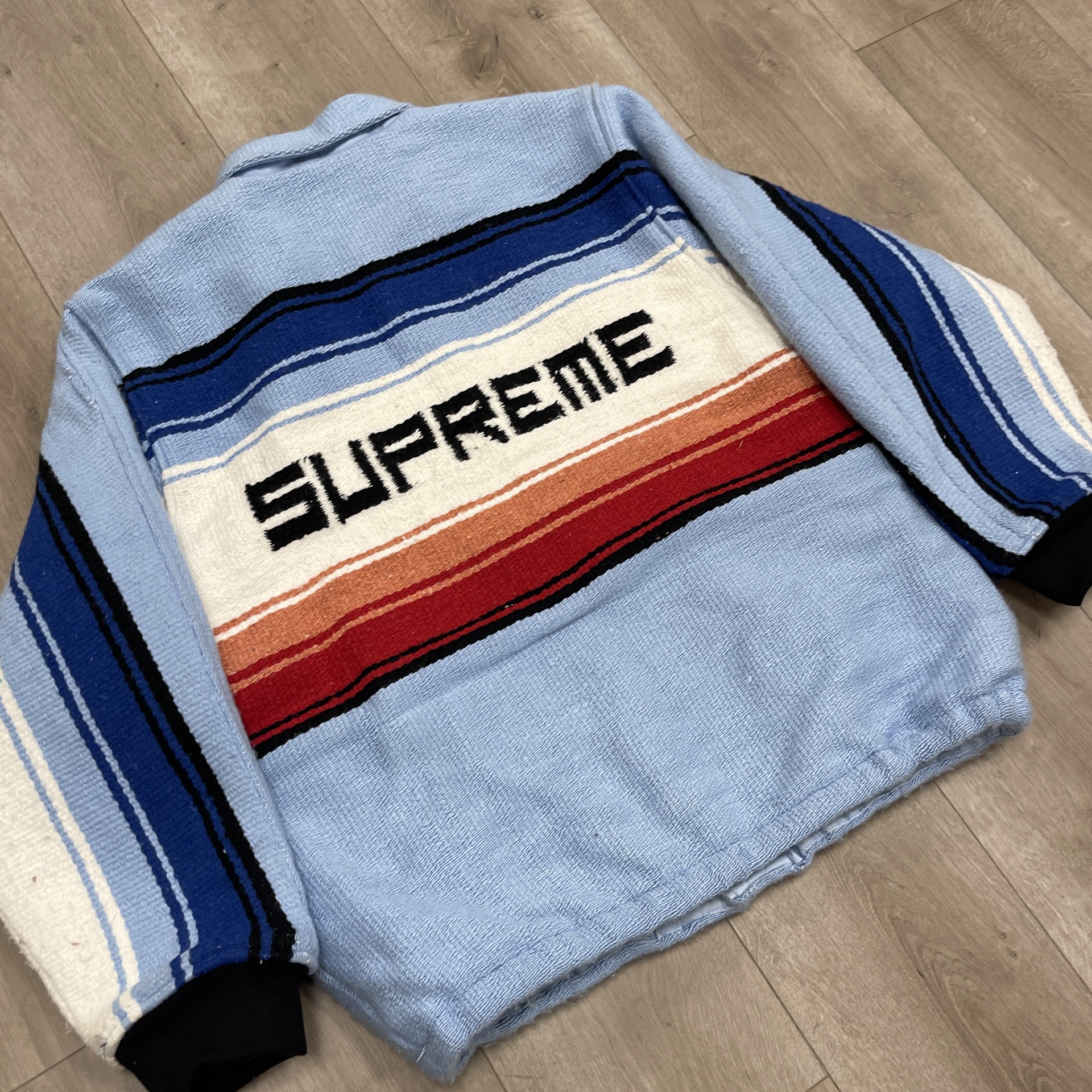 Supreme Tlaxcala Blanket Jacket Light Blue - Pre-Owned 2