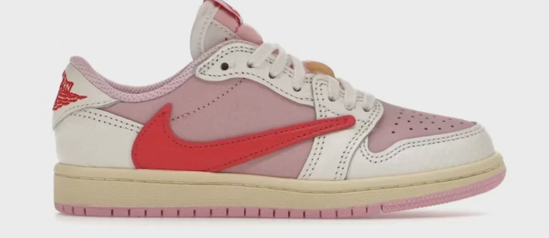 Jordan Jordan 1 Retro Low OG SP Travis Scott Sail Tropical Pink (PS) - Size One Size