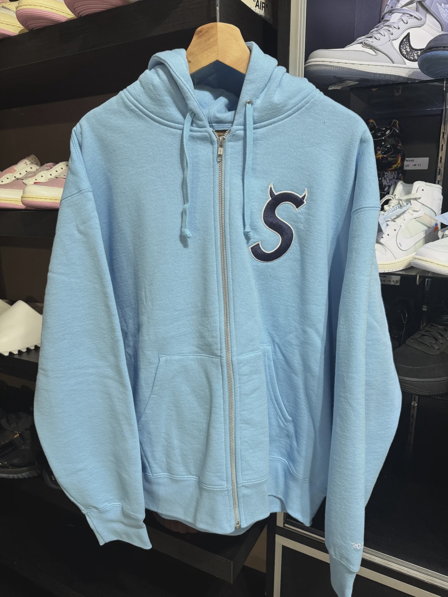Supreme Supreme Light Blue S Logo Hoodie - Size L