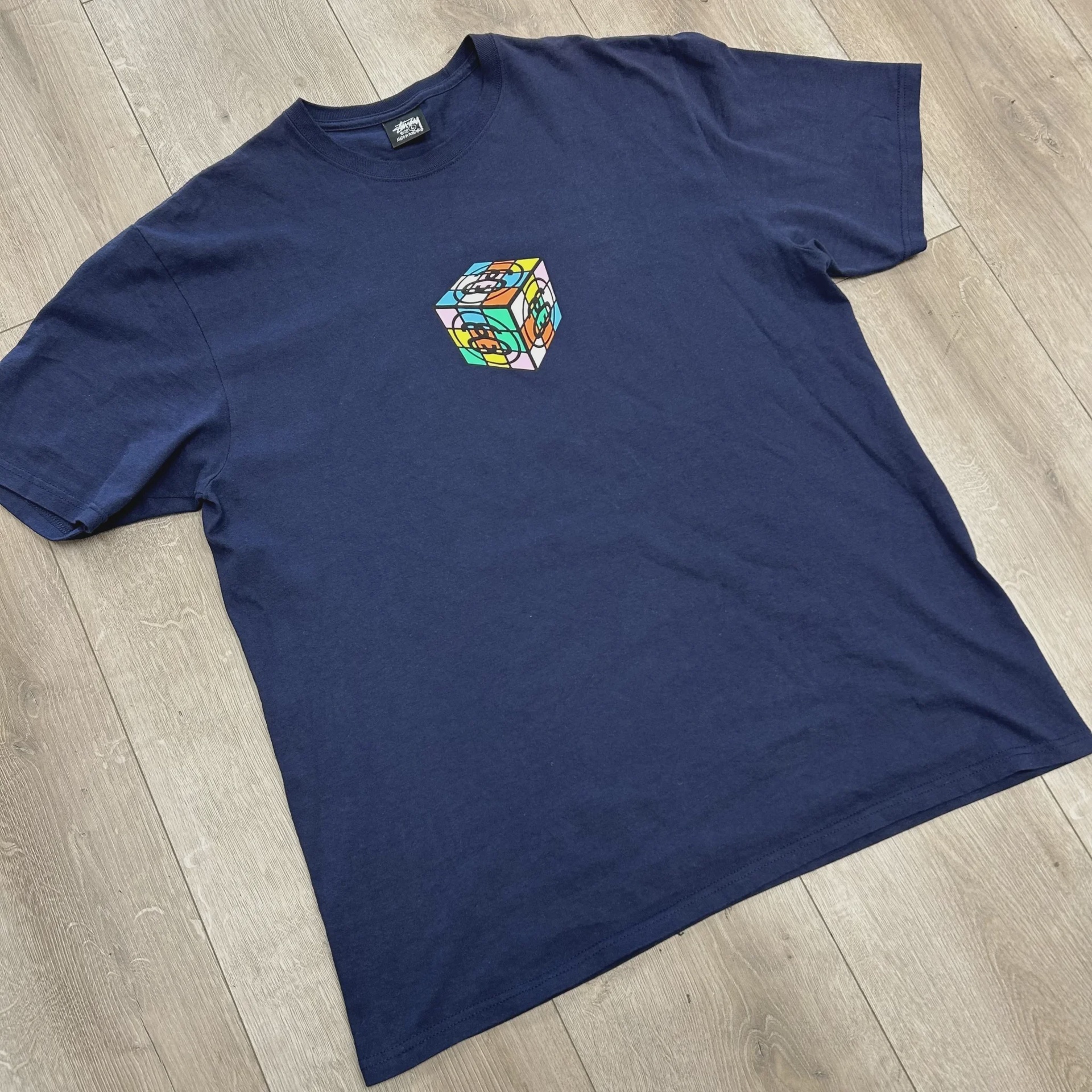 Stussy Cube Tee 'Navy' • Pre-Owned [8341] - photo 3