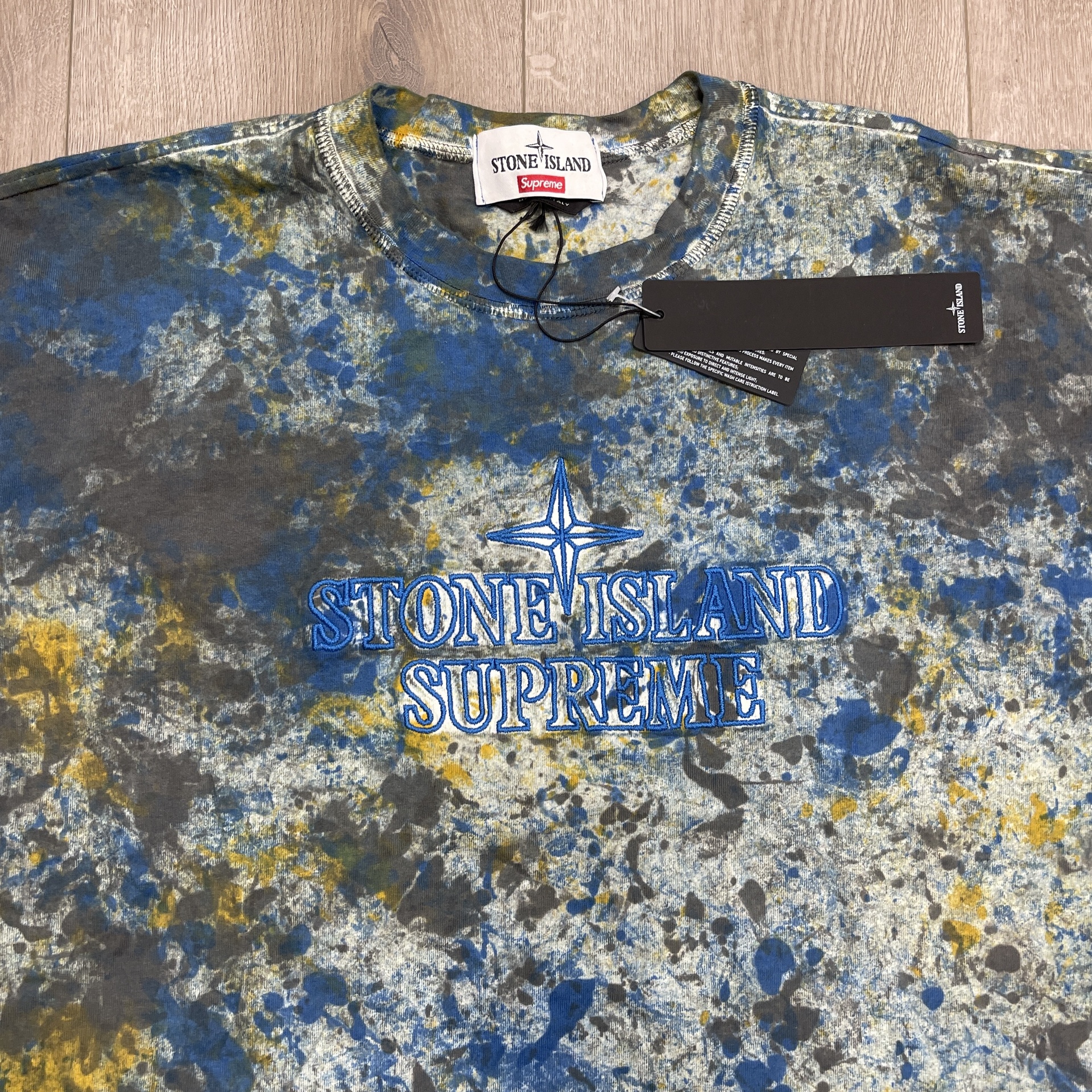 Supreme x Stone Island Embroidered Logo Short-Sleeve Top 'Dark Blue' - New 5