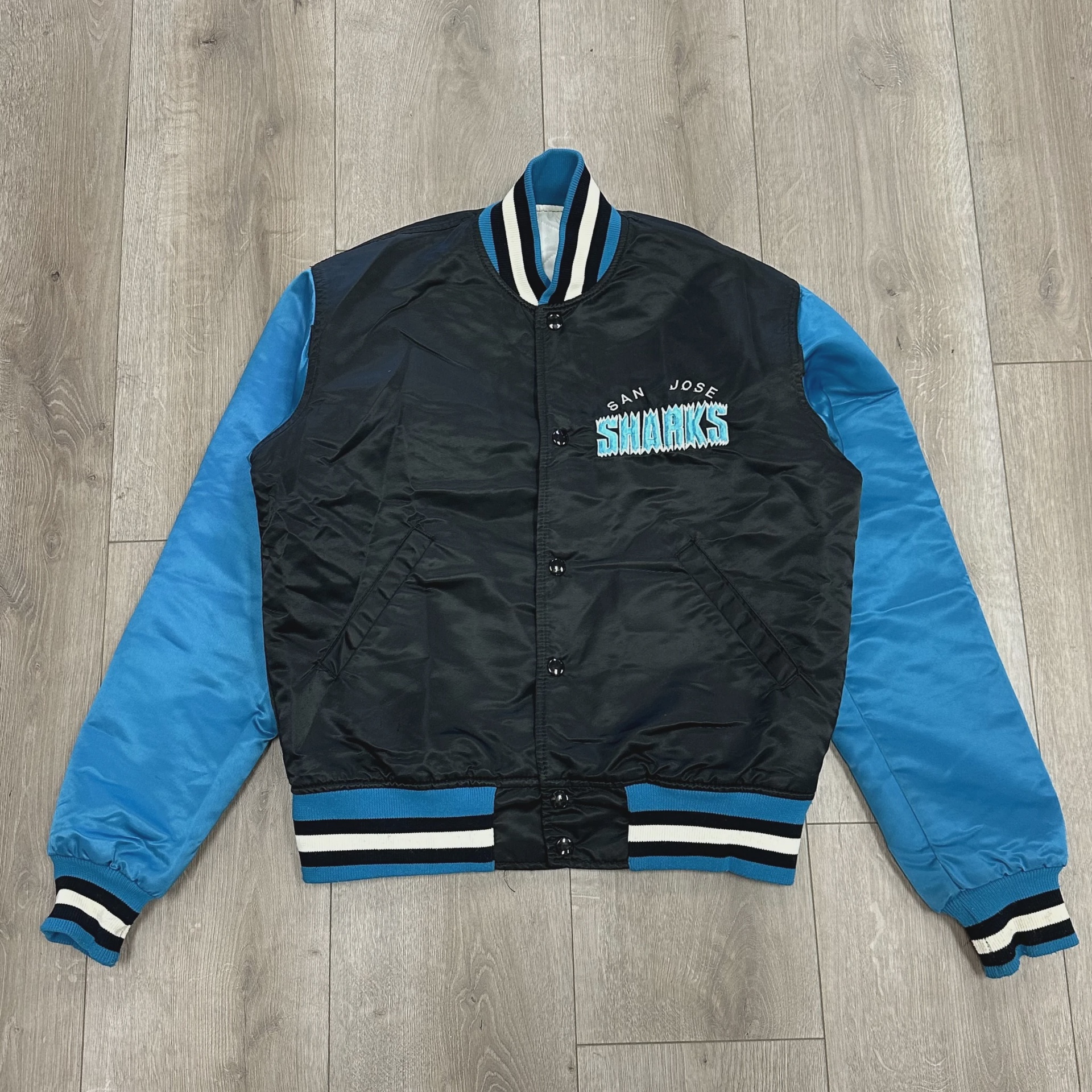 vintage 90s Starter San Jose Sharks bomber jacket • Pre-Owned [2135] 4