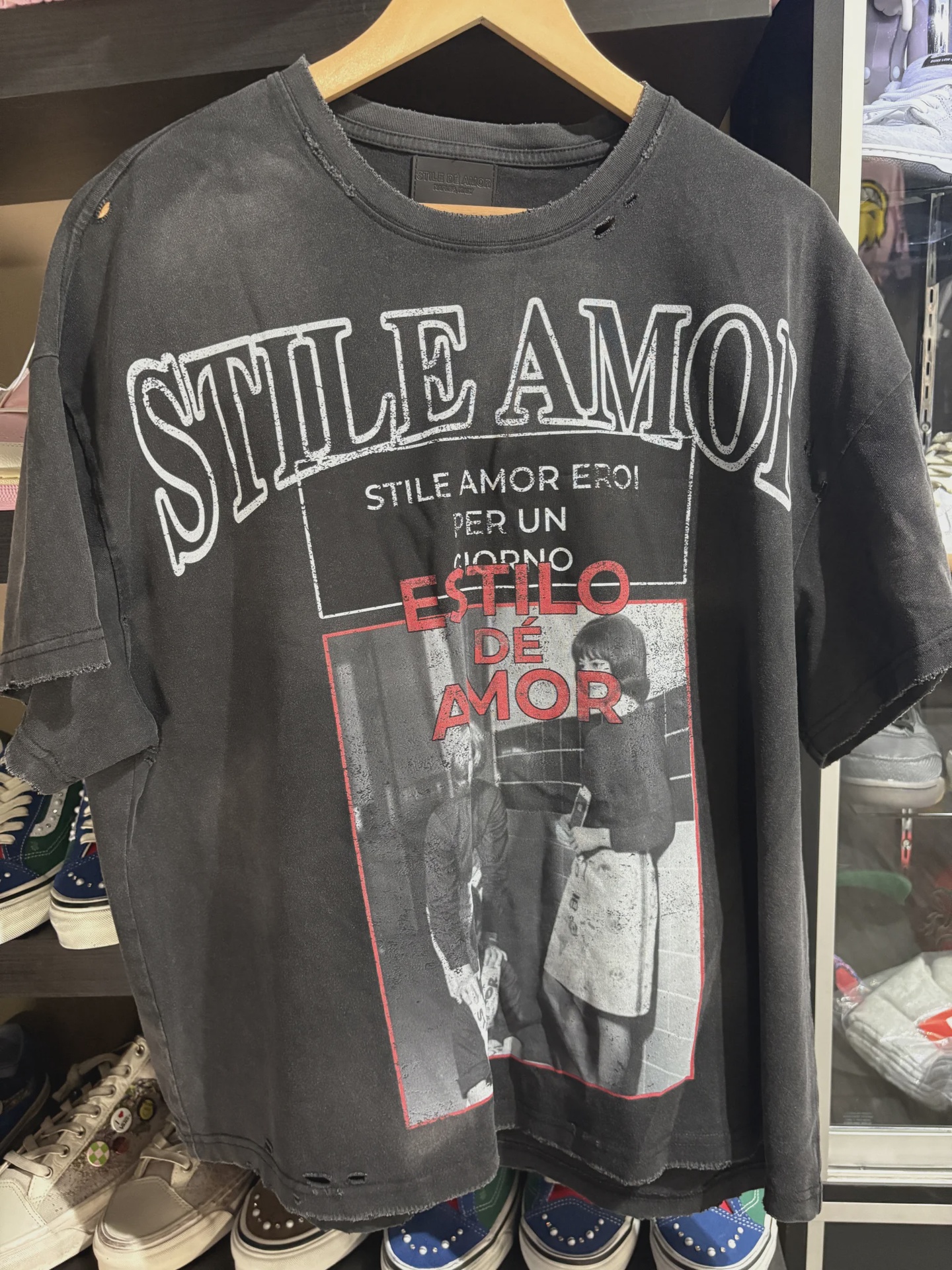 Authentic Apparel Stile Amor Grey Tee - Size XL