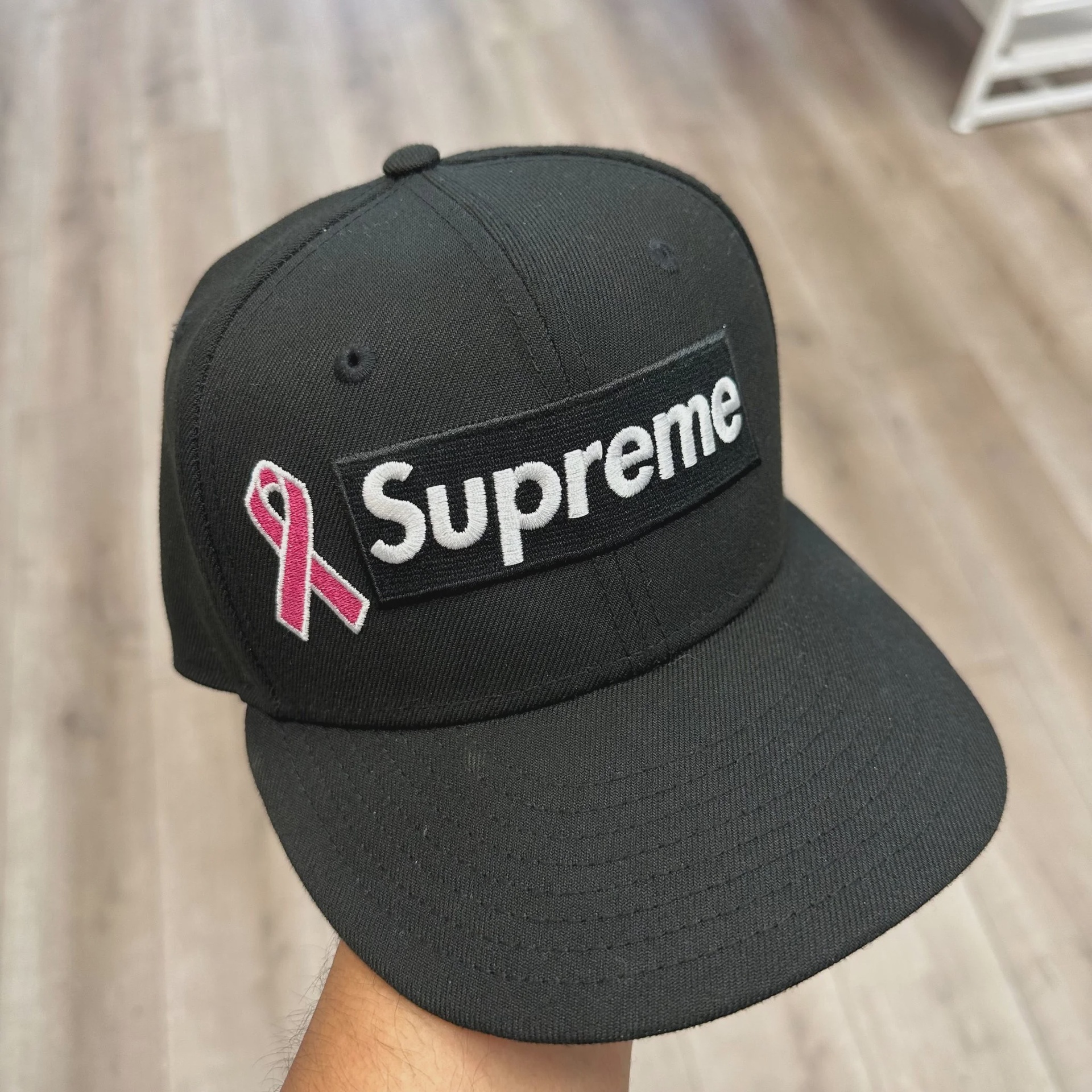 Supreme Supreme Breast Cancer Awareness Box Logo New Era Fitted Hat - Size 7 1/4