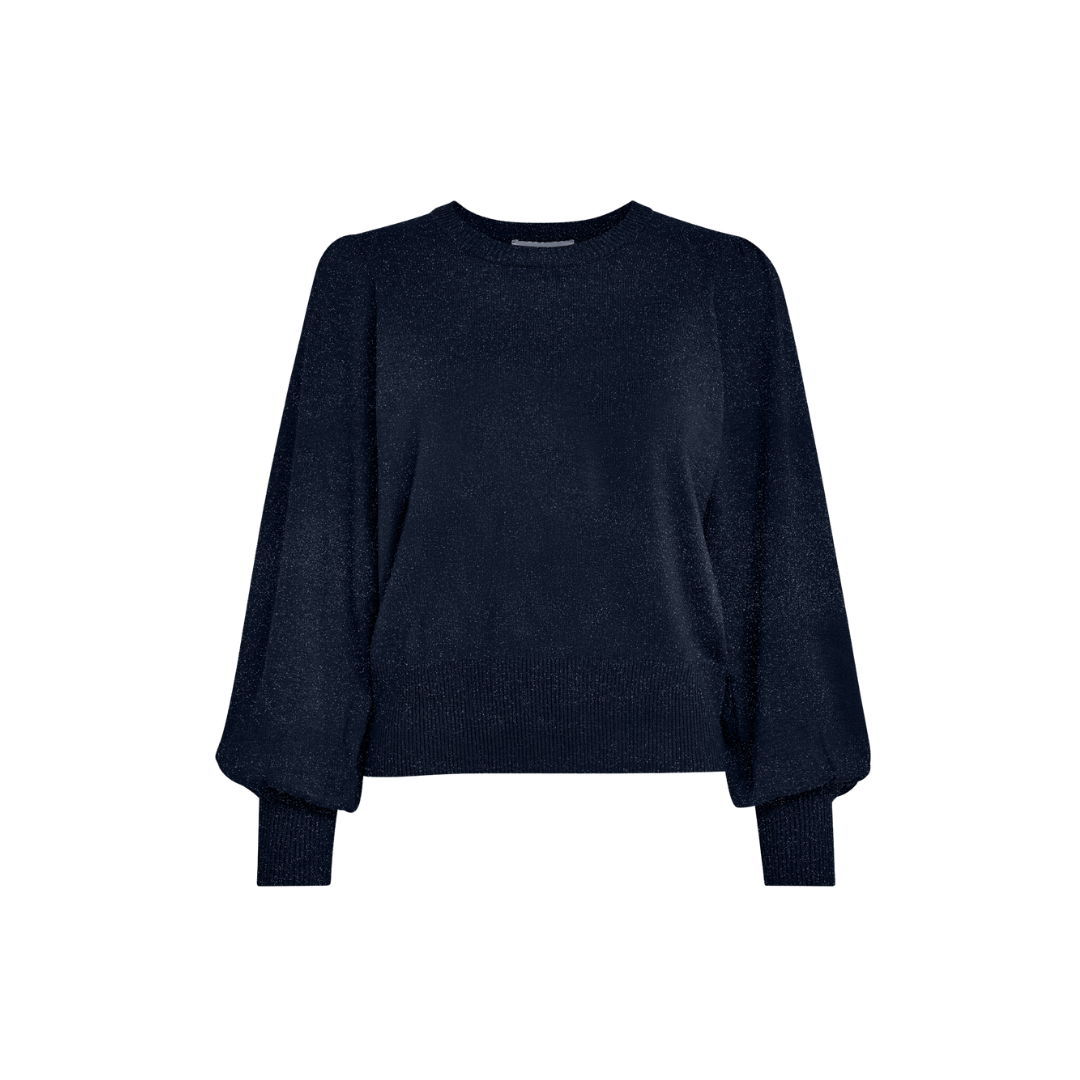 Liva Metallic Long Sleeve Pullover · Black Iris — foto 1
