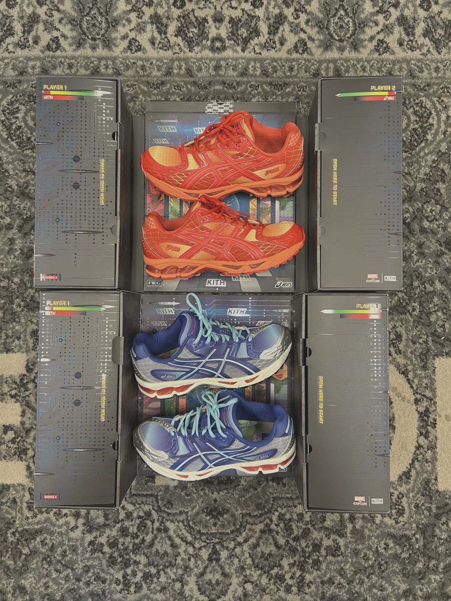 Kith ASICS Marvel Iron Man Vs. Mega Man with Box (2 pairs) - photo 1