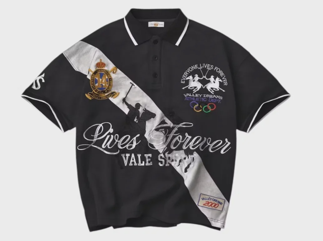 Saint Vanity Vale Forever Panda Polo Black - Size XL