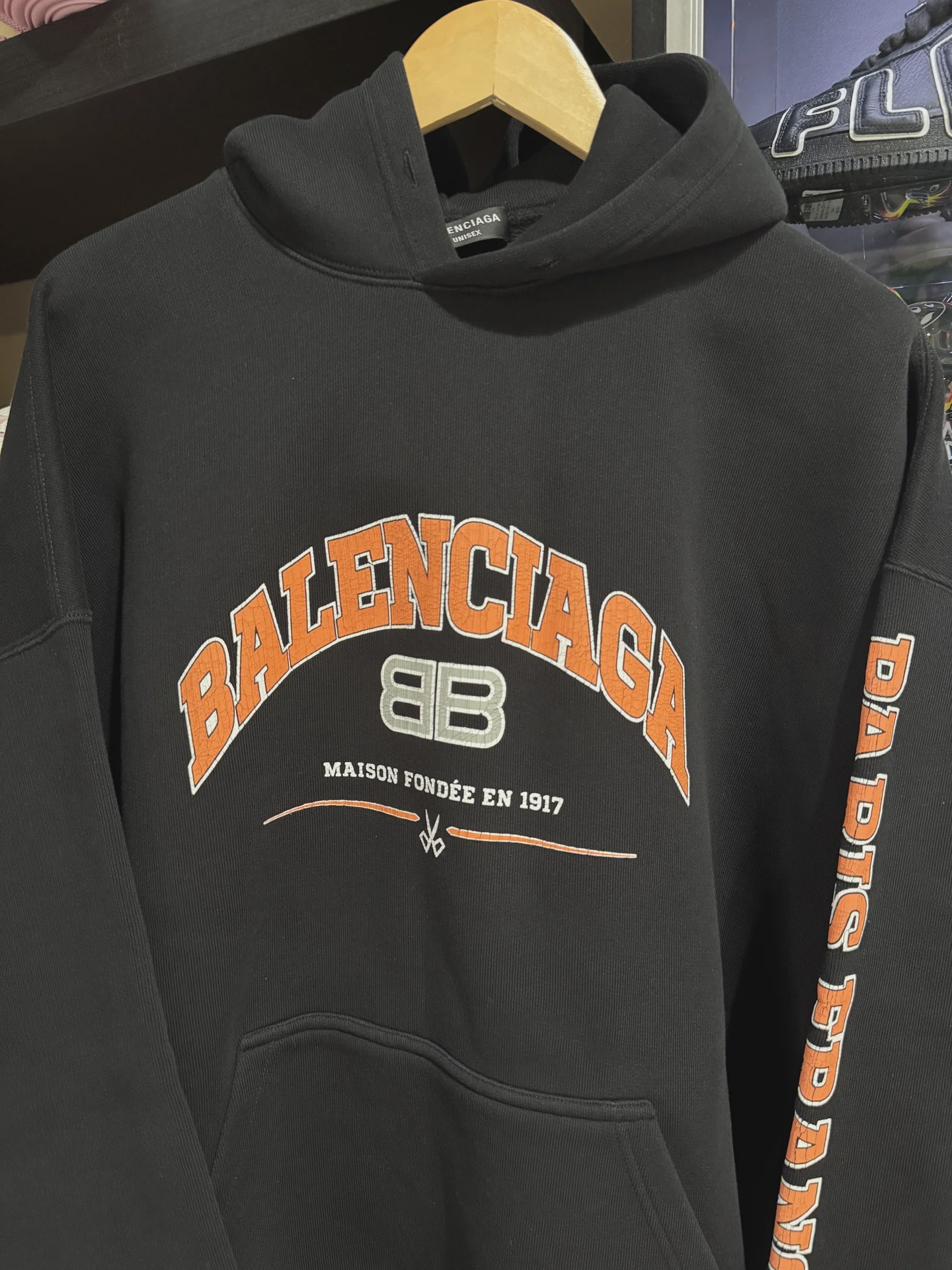 Balenciaga Graphic Print Logo Hoodie Black (2) • Brand New [2013] - photo 2