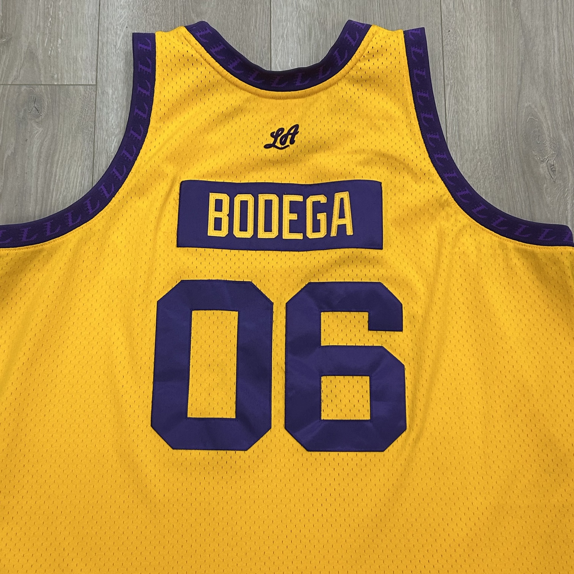 Men's Gold Los Angeles Lakers Hardwood Classics My Towns Bodega Jersey - Pre-Owned 5