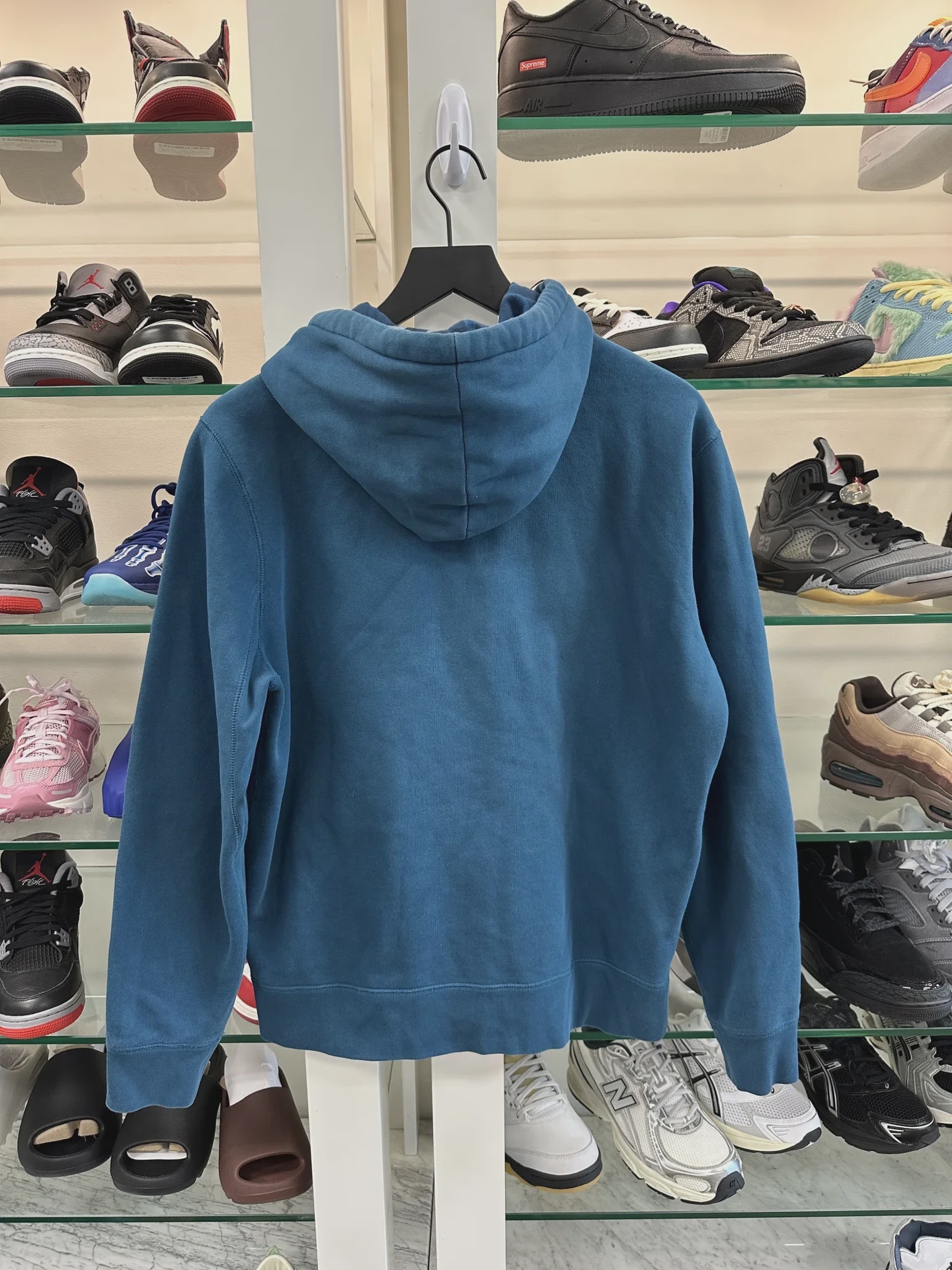 Burberry Clarendon Check Hood Zip Up Hoodie Blue • Pre-Owned [3383] - photo 6
