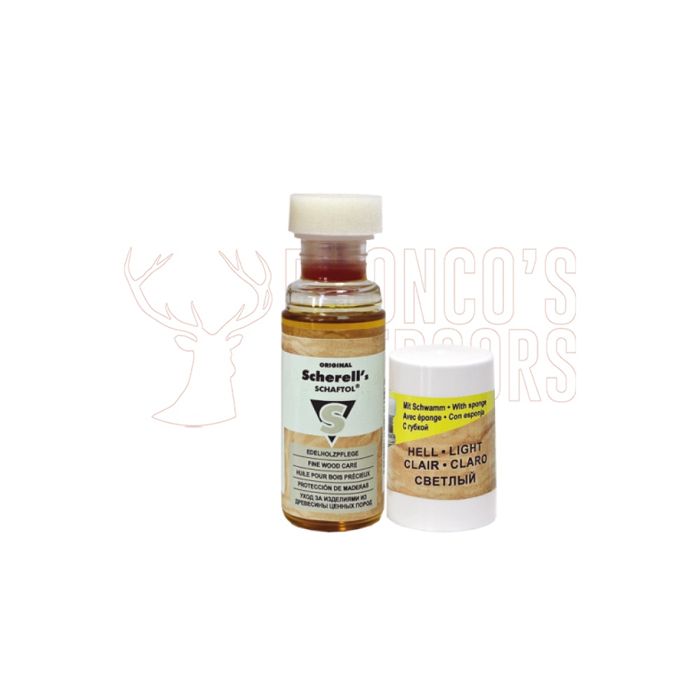 Scherell's Schaftol Stock Oil Bright 50ml + Sponge