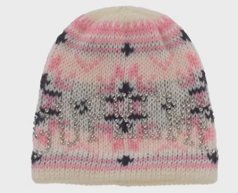 Supreme Studded Fair Isle Beanie White • Brand New [3010] - photo 2