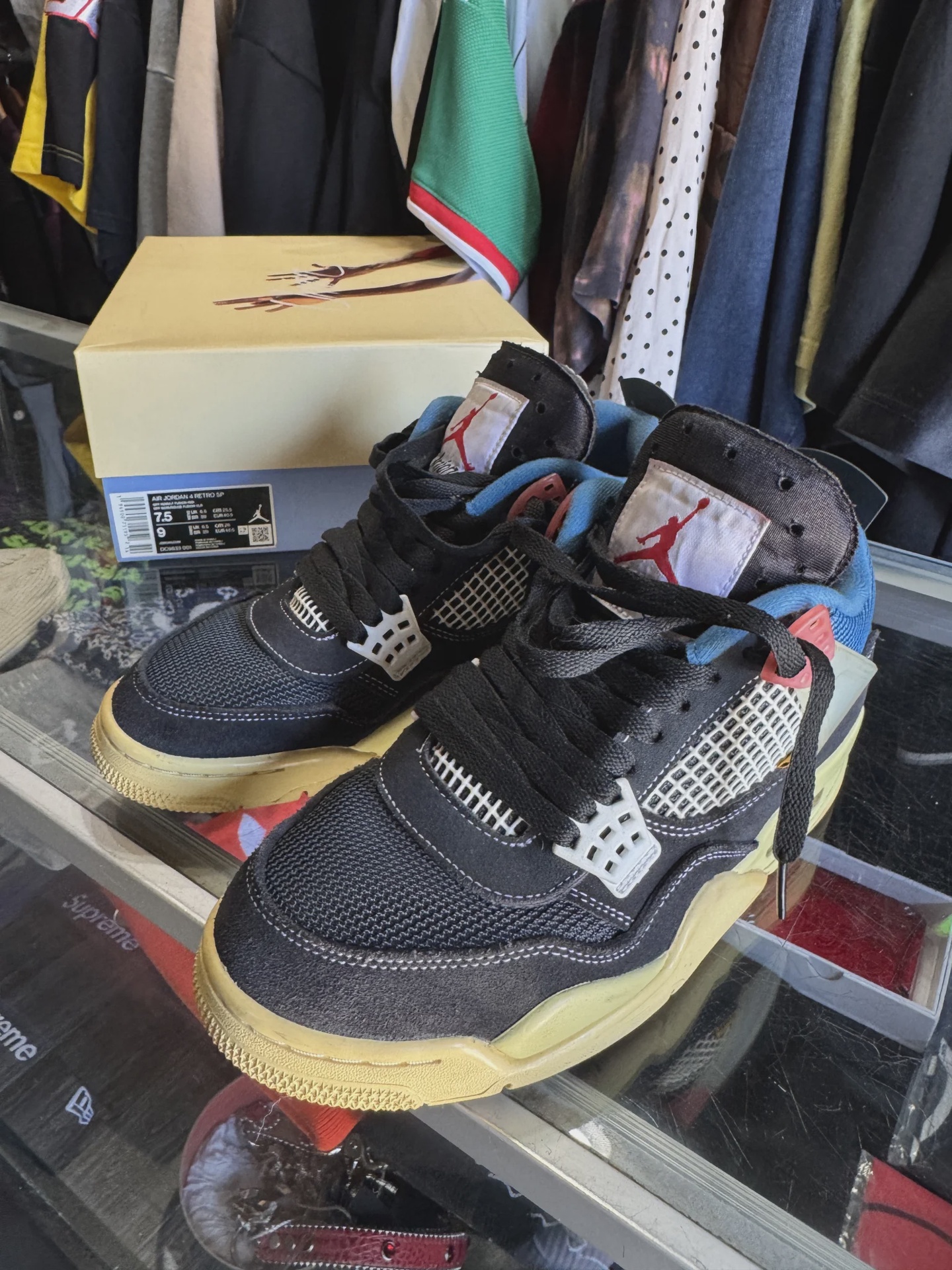 Air Jordan 4 Retro Union Off Noir • Pre-Owned [5315] - photo 2