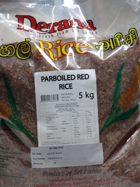 Derana Nadu Parboiled Red Rice 1kg