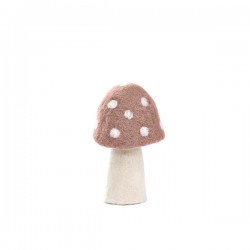 DOTTY MUSHROOM 8CM - QUARTZ PINK