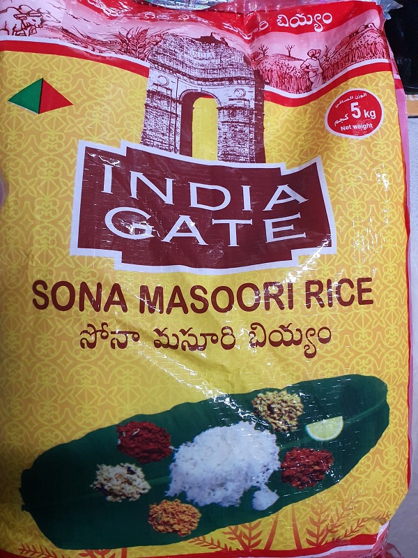 India gate Sona Masoori Rice 5kg