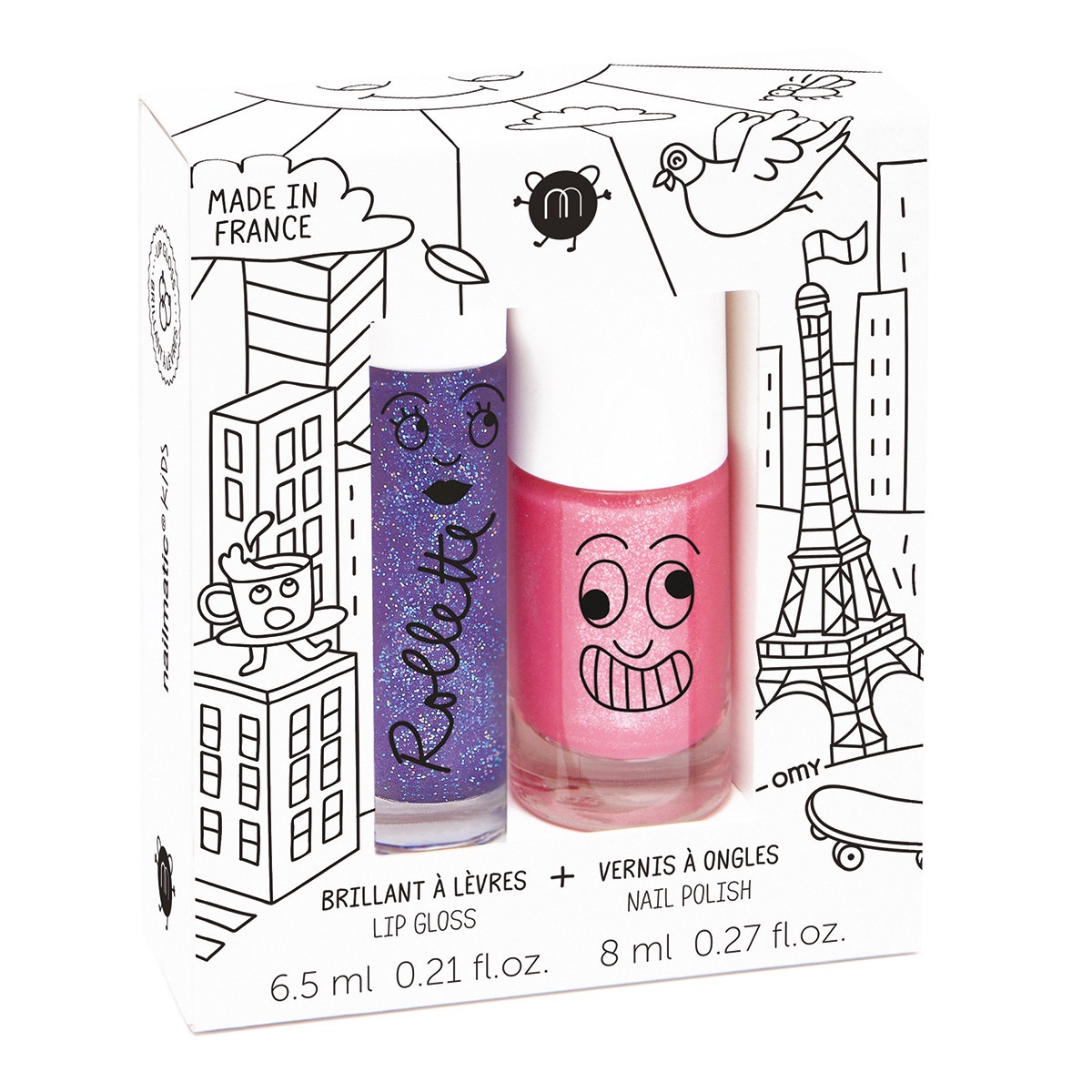 LOVELY CITY ROLLETTE NAIL POLISH DUO SET