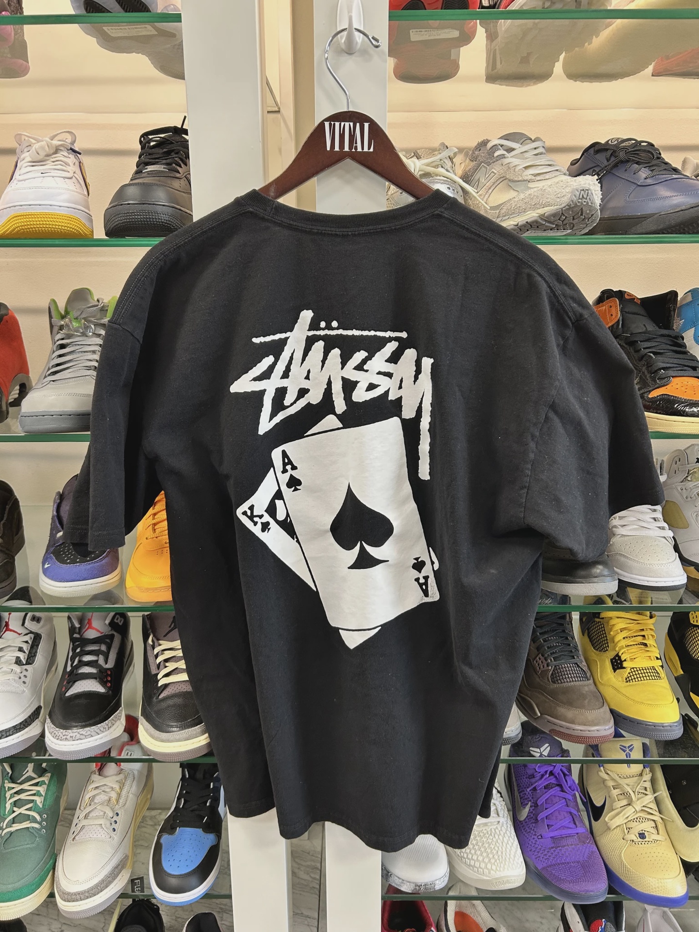 Stussy Cards Tee Black • Pre-Owned [3335] 3