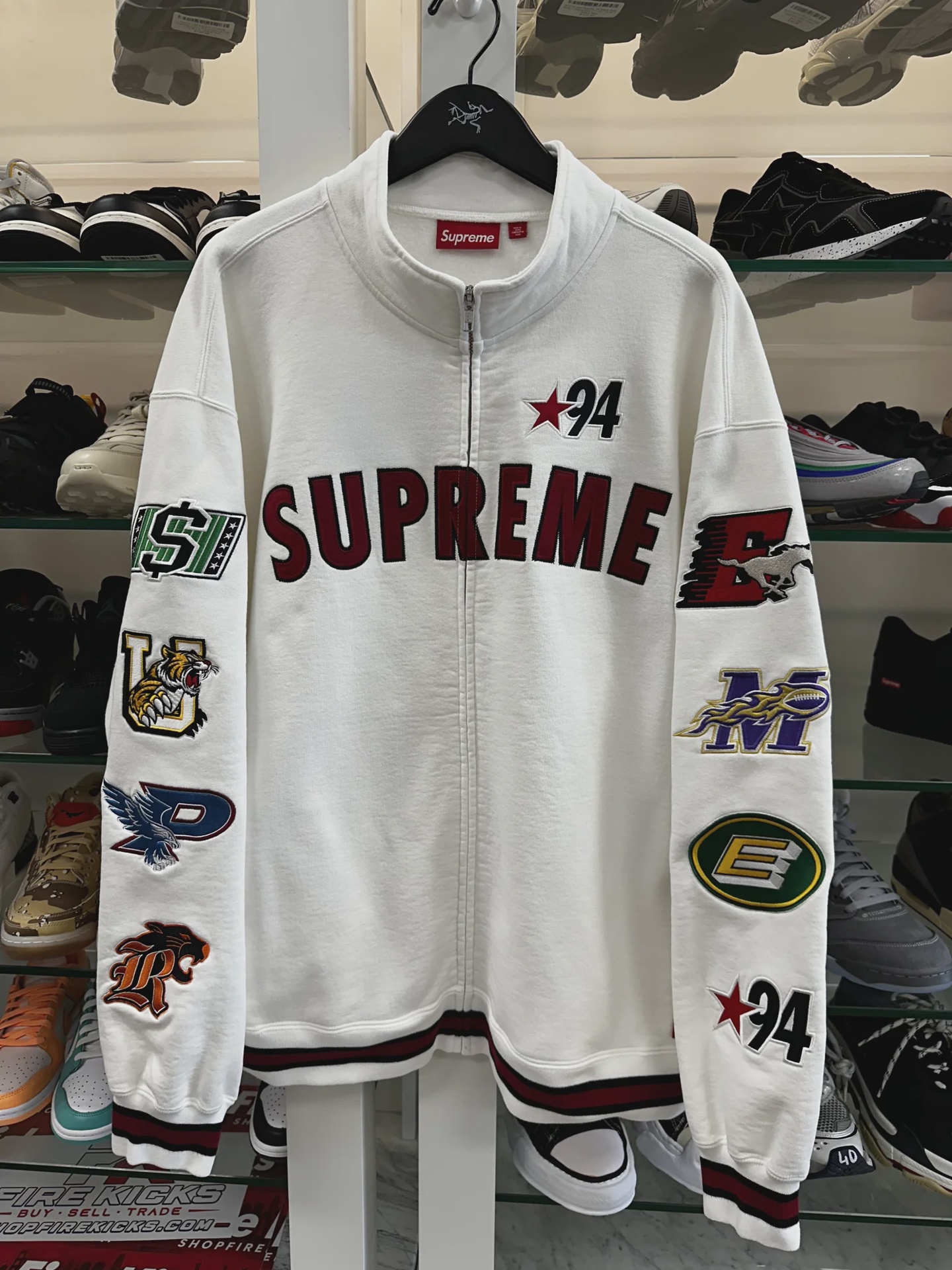 Supreme Supreme Mascots Zip Up Sweatshirt White - Size XL