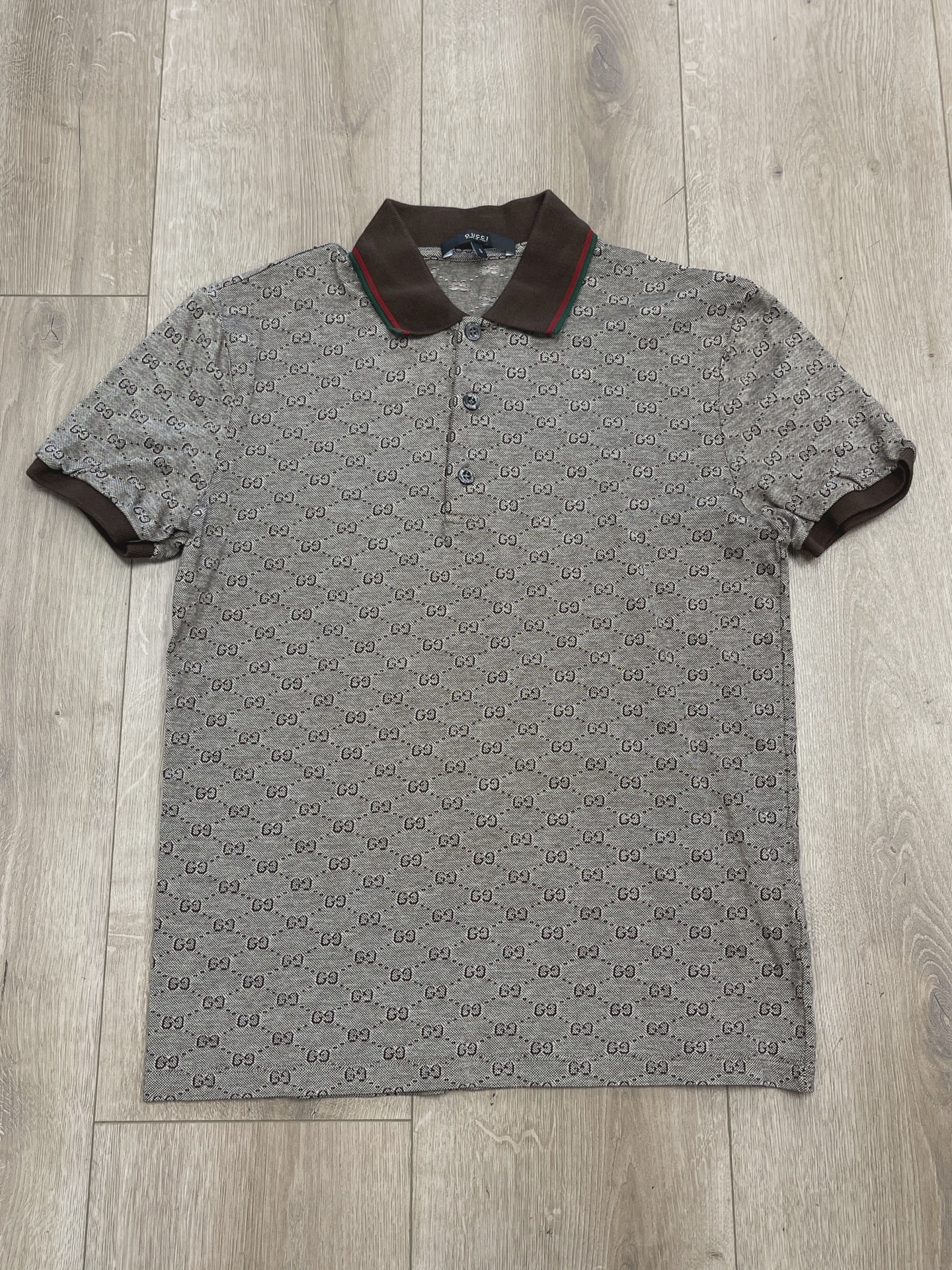 Gucci GG Monogram Cotton Jacquard Polo Shirt • Pre-Owned [9081]