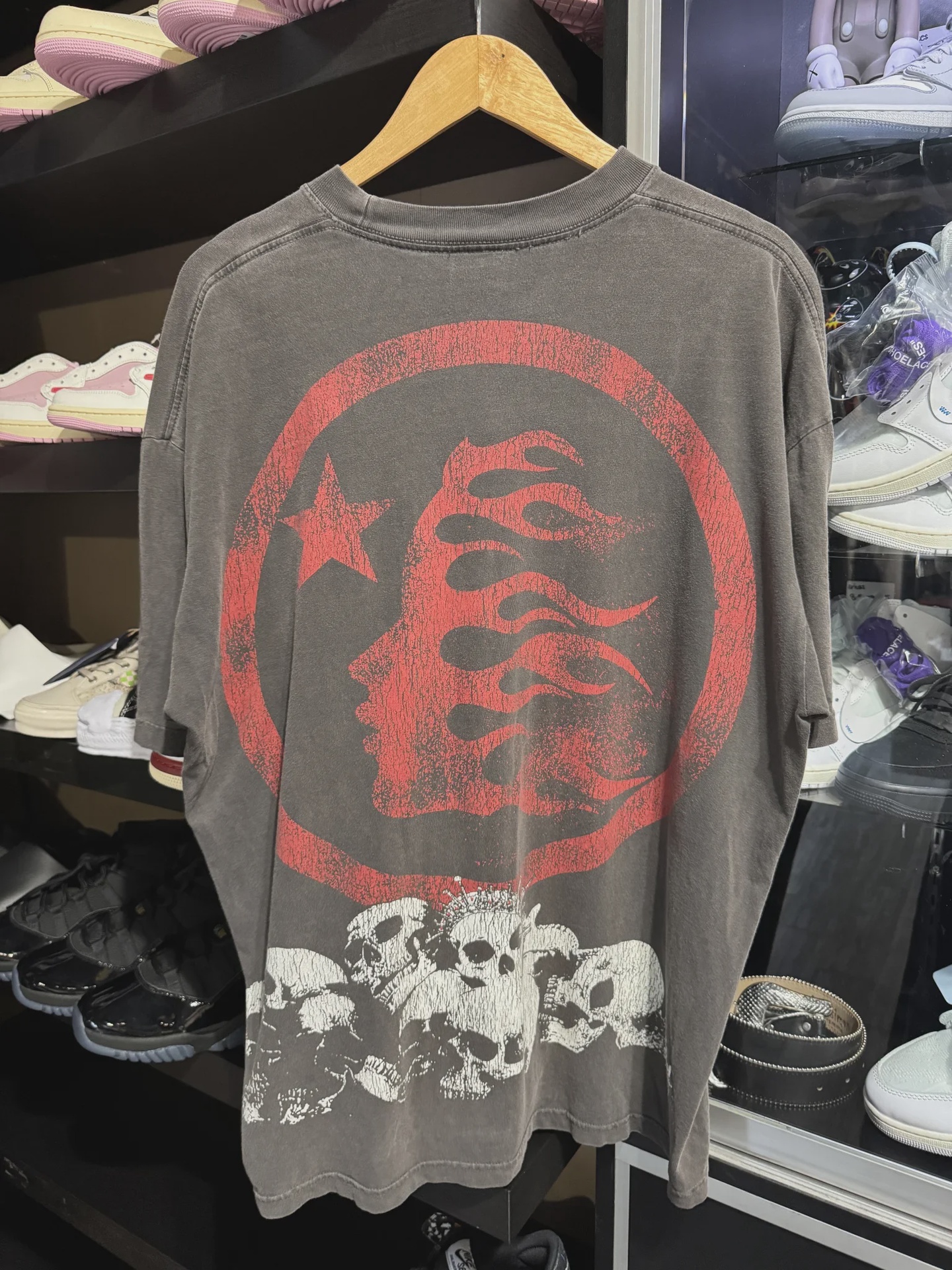 Hellstar Skull Jewels Grey Tee XL • Pre-Owned [2652] - photo 2