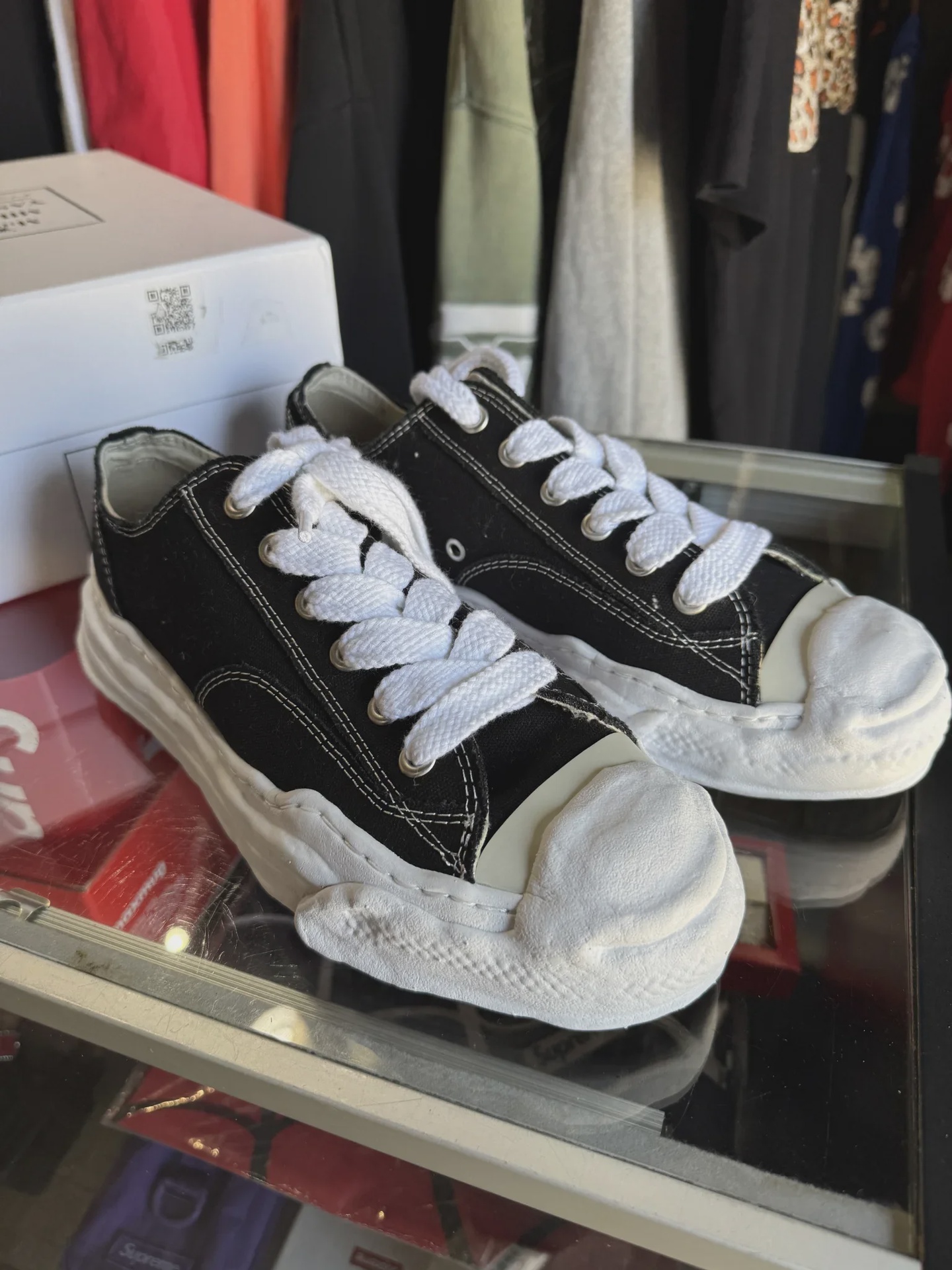 Maison Mihara Yasuhiro Hank OG Sole Canvas Low Black • Pre-Owned [3011] - photo 1