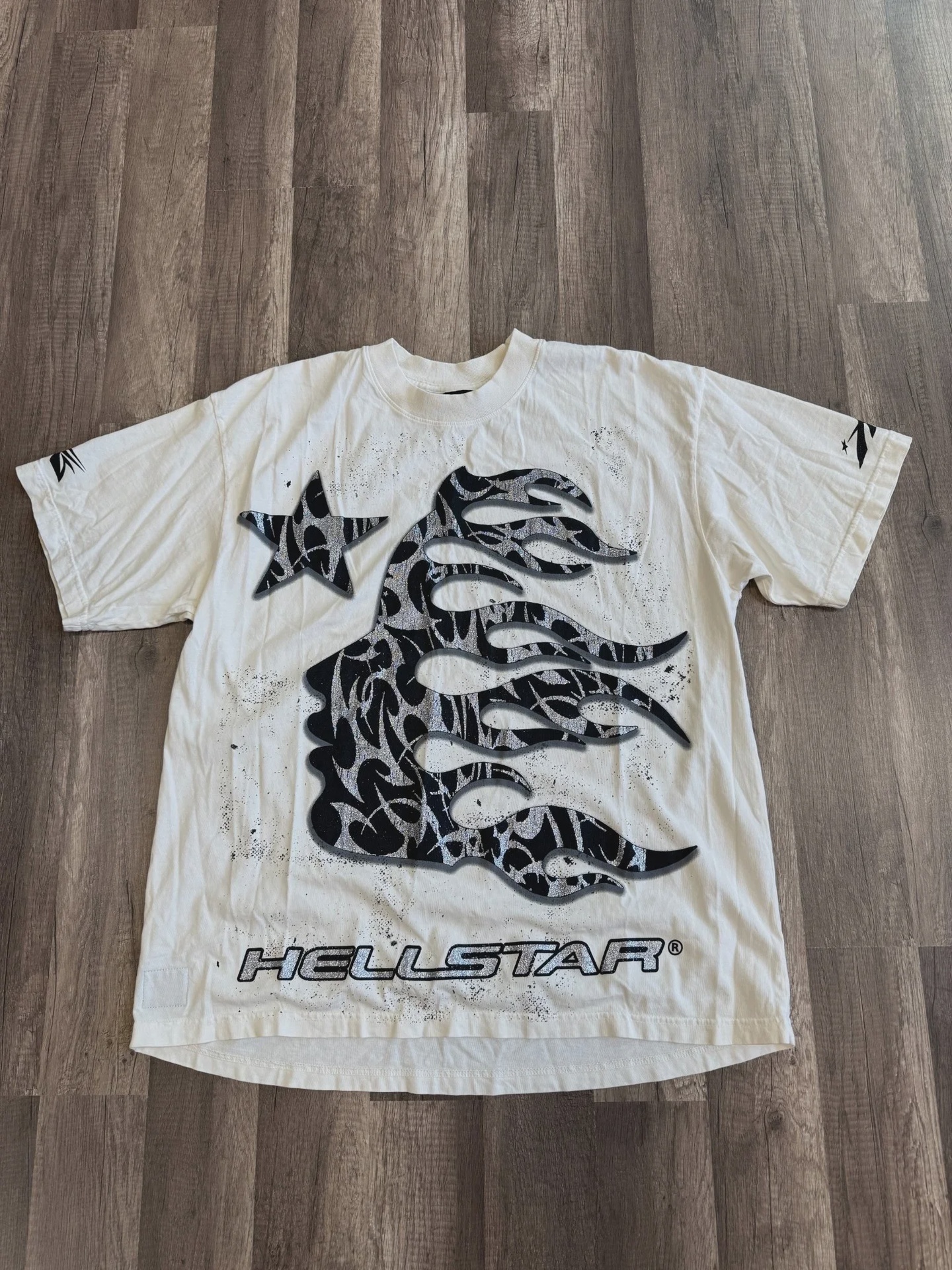 Hellstar Thorn Glitter T-Shirt White • Brand New [1098] - photo 1