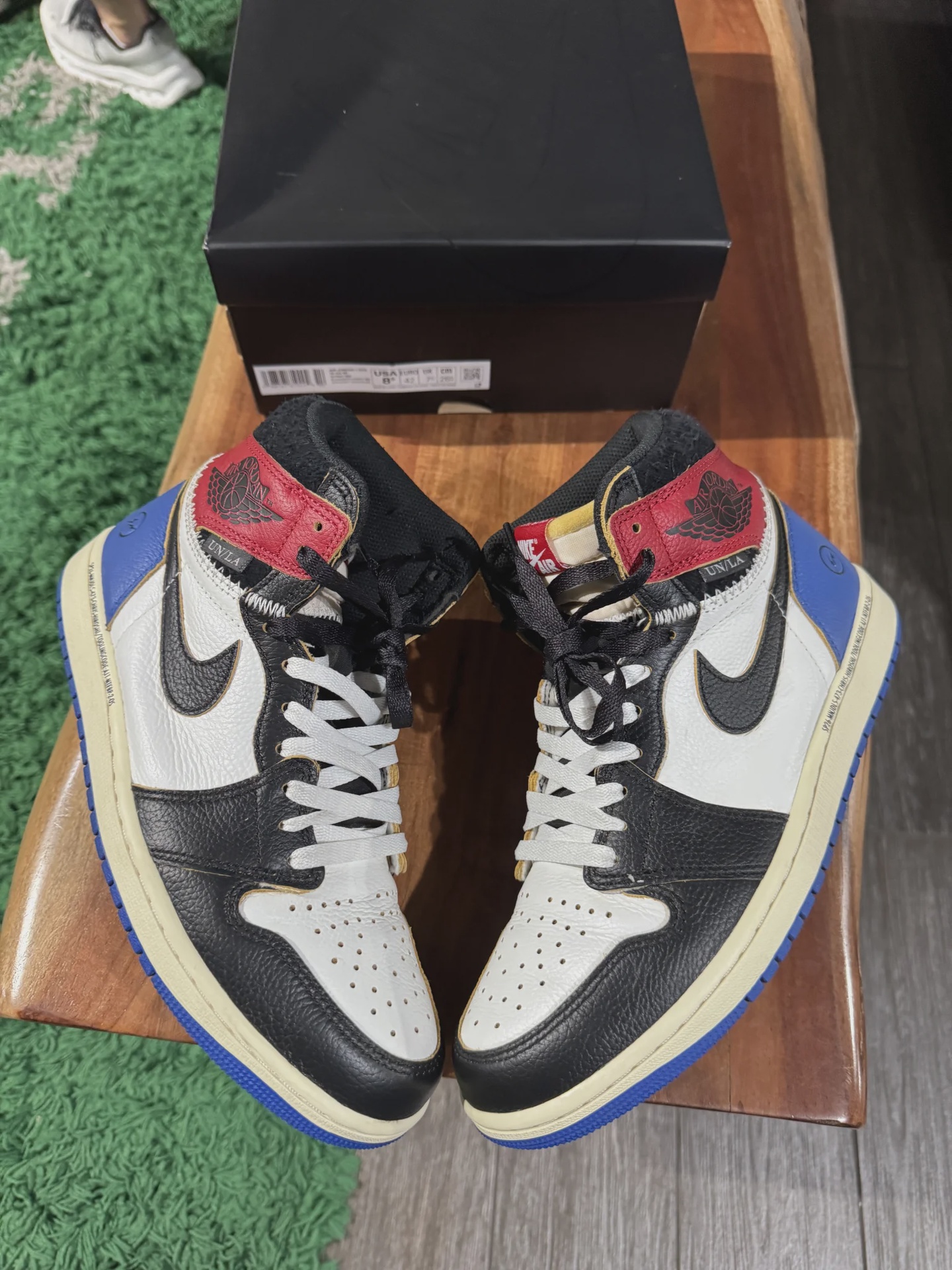 Air Jordan 1 Retro High Original SP Fragment  x Union LA Varsity Red Sport Royal Blue • Brand New [8386] - photo 1