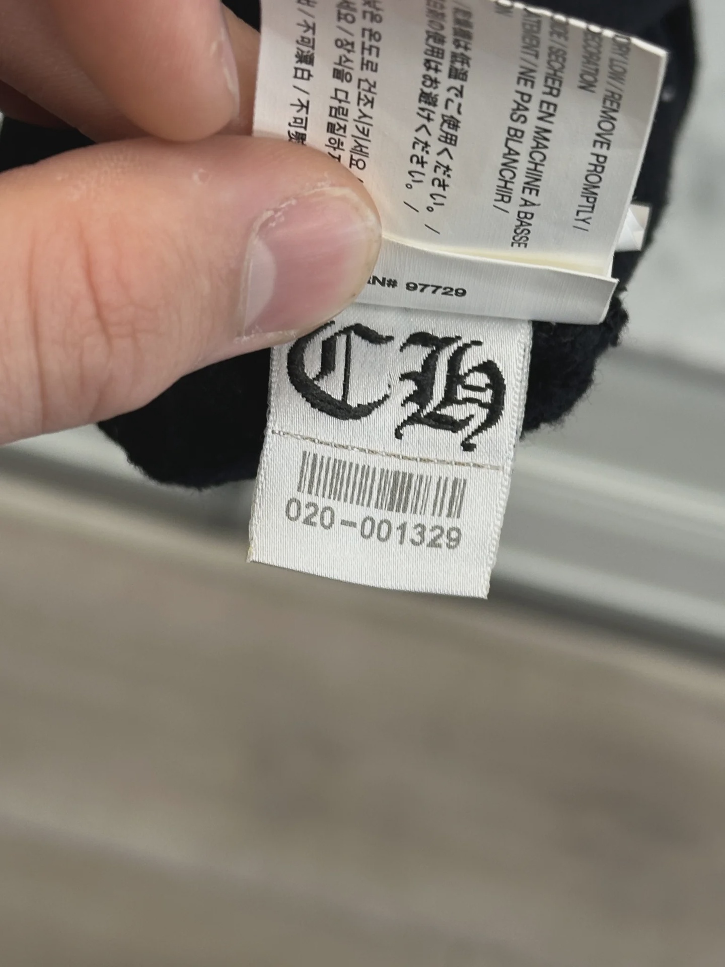 Chrome Hearts Vertical Logo Zip Up Hoodie Black/White • Pre-Owned [9869] - photo 7