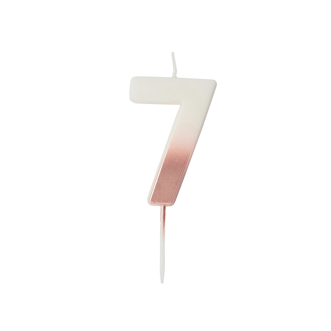 Hootyballoo - Rose Gold Ombre Number Candle