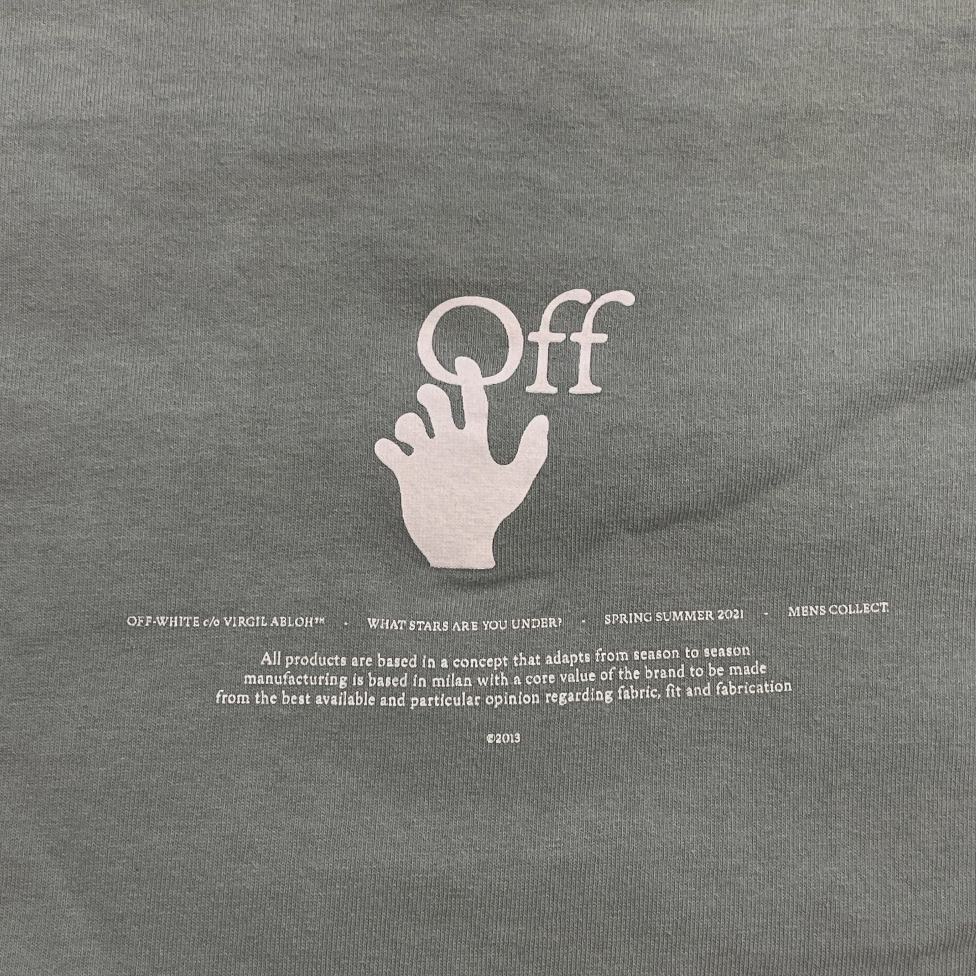 Off-White Graffiti Logo T-Shirt in a jade green colorway • Pre-Owned [2216] 2