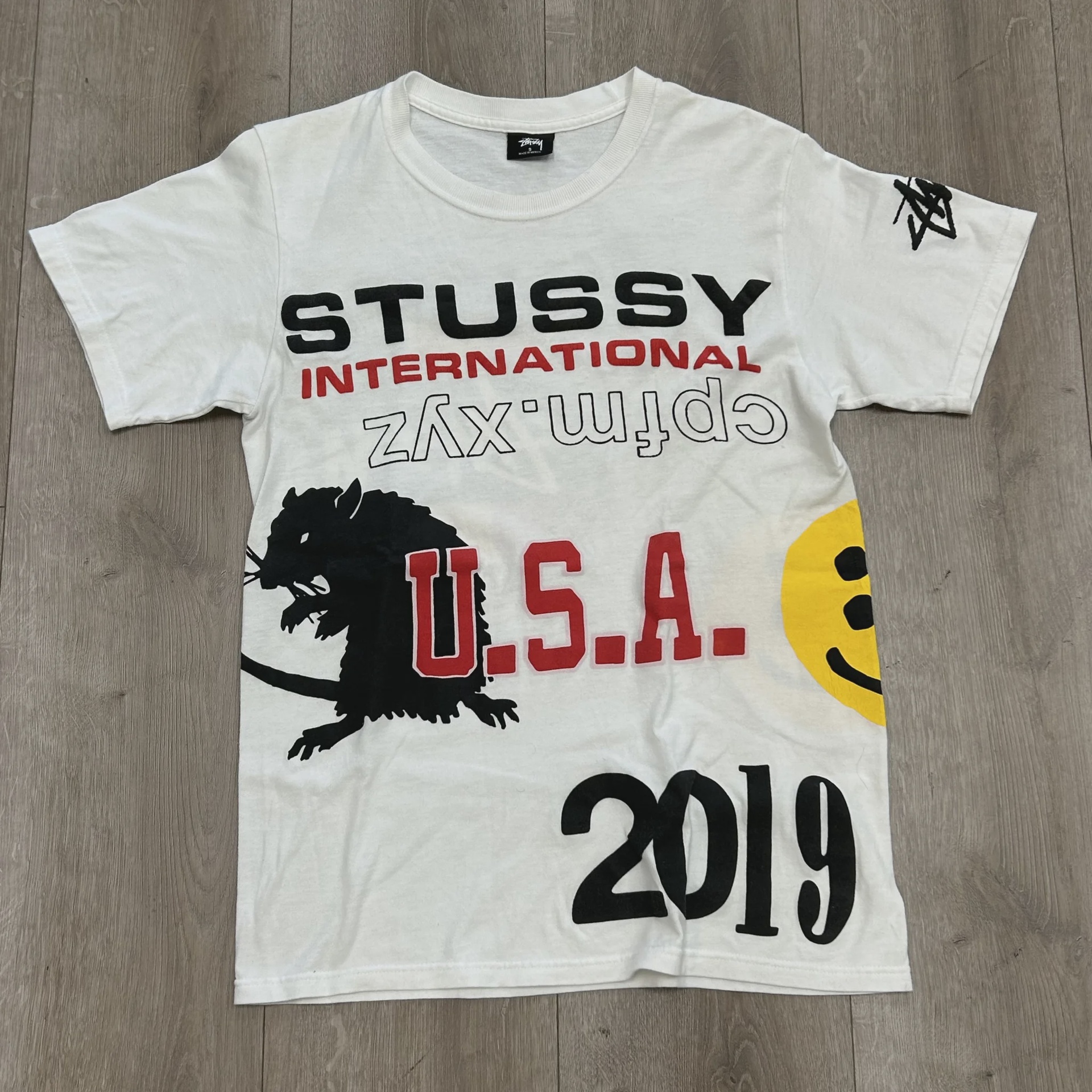 Stussy x Cactus Plant Flea Market USA 2019 Tee 'White' • Pre-Owned [1550] - photo 1