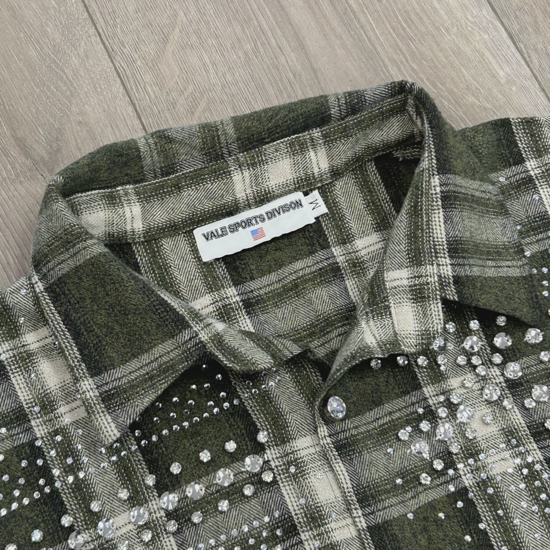 Vale Forever "Campfire" Rhinestone Flannel Shirt • Pre-Owned [9452] - photo 3