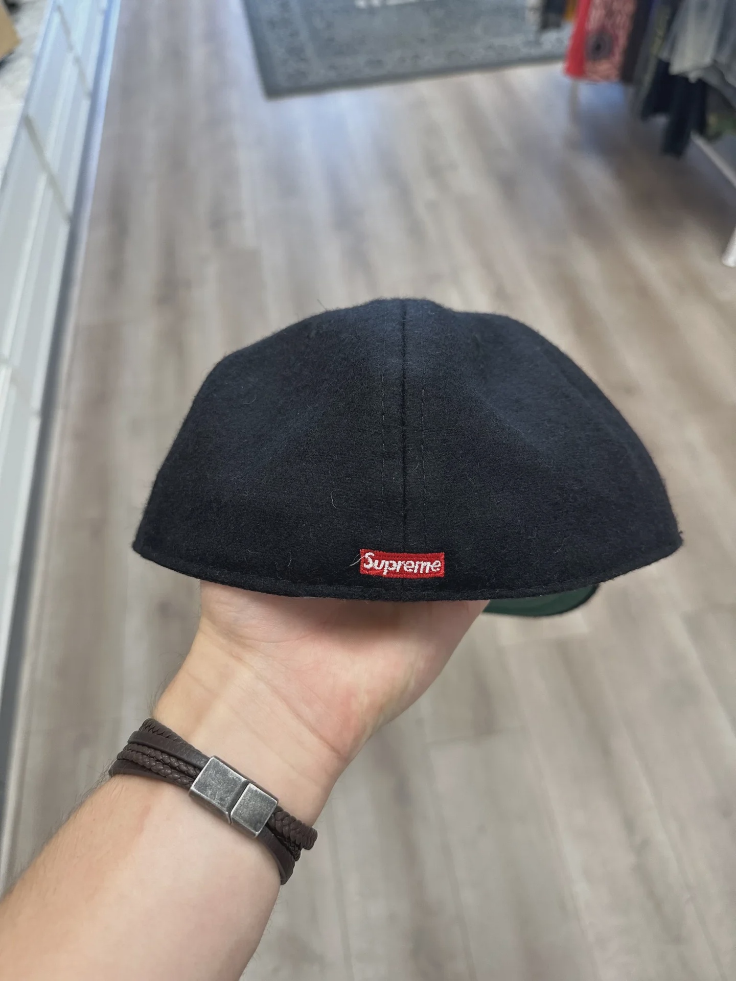 SS23 Supreme x Ebbets S Logo Fitted 6-Panel 'Black' • Pre-Owned [3724] - photo 2