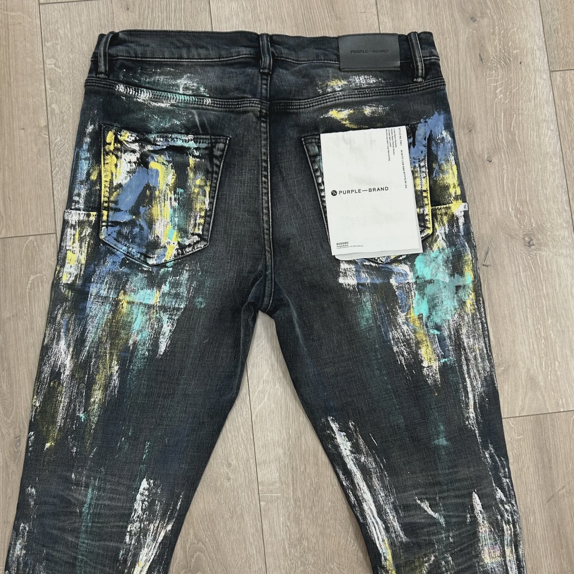 Purple Brand P001 'Iridescent Painter Black' Jeans • Pre-Owned [9017] - photo 7